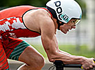 Alexander Vasilevich during a cycling stage 