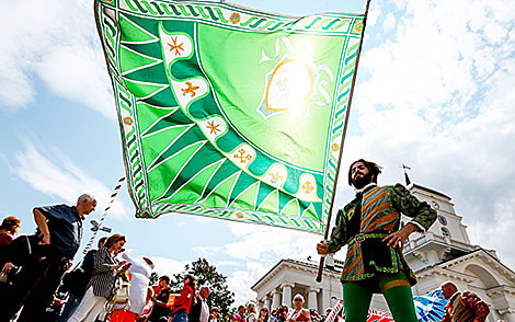 The parade of the Italian flags 