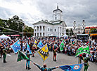 The parade of the Italian flags