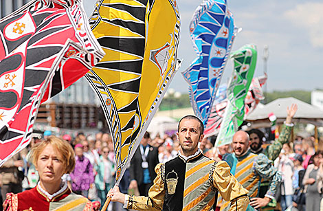 The parade of the Italian flags