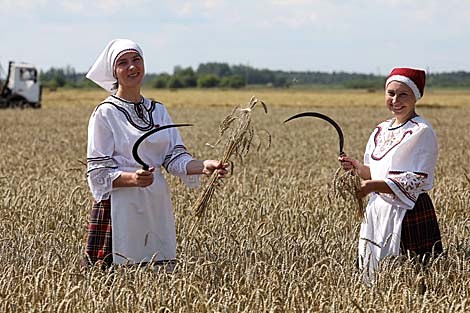 Алла Галина и Алла Шулья на полях ОАО 