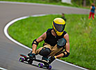 Downhill longboarding competition in Raubichi