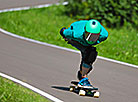 Downhill longboarding competition in Raubichi