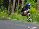 Downhill longboarding competition in Raubichi