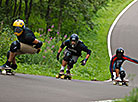 Downhill longboarding competition in Raubichi