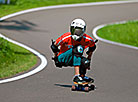 Downhill longboarding competition in Raubichi