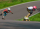 Downhill longboarding competition in Raubichi