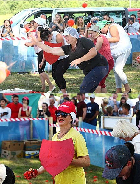 La Tomatina the Belarusian way: Ivye indulges in a saucy food fight