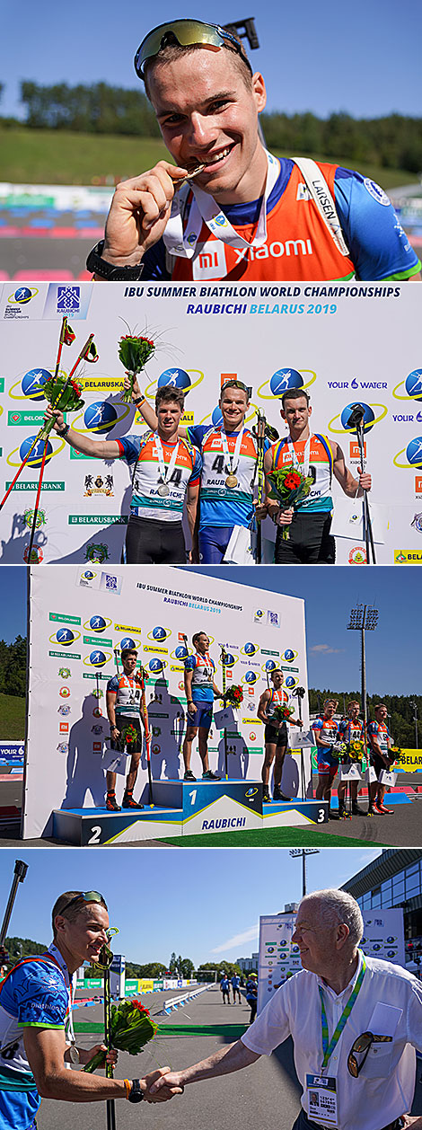 Dzmitry Lazouski wins junior sprint at 2019 IBU Summer Biathlon World Championships