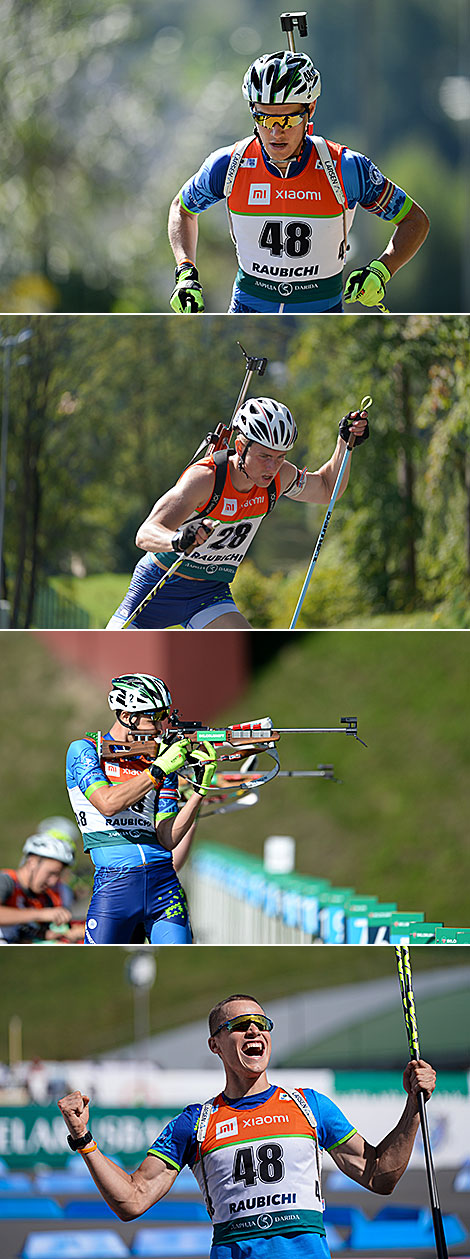 Dzmitry Lazouski wins junior sprint at 2019 IBU Summer Biathlon World Championships