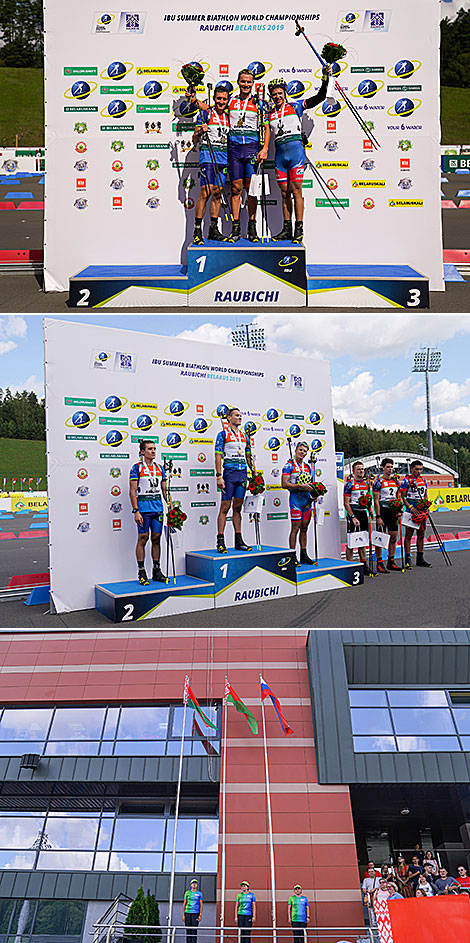 Dzmitry Lazouski of Belarus wins junior persuit at 2019 IBU Summer Biathlon World Championships