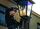 Lamplighter at the streets of Brest