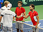 Ilya Ivashka and Andrei Vasilevski vs Joao Sousa and Pedro Sousa went in favor of Portugal 6-3, 7-6 (8-6)