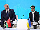 Belarus President Aleksandr Lukashenko and Ukraine President Volodymyr Zelensky