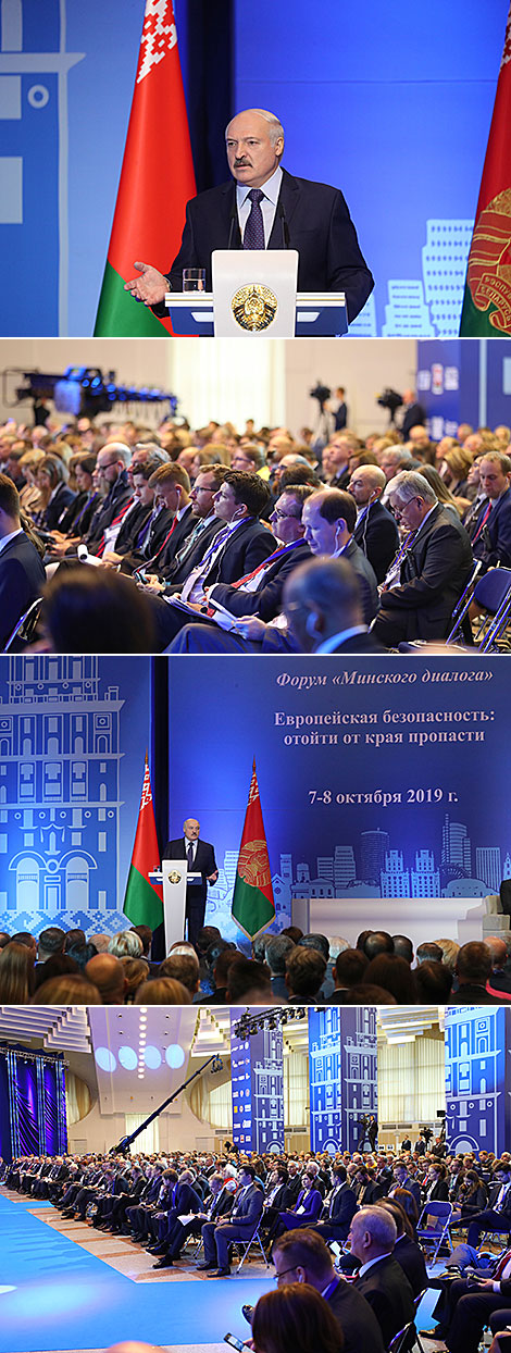 Belarus President Aleksandr Lukashenko delivers a speech