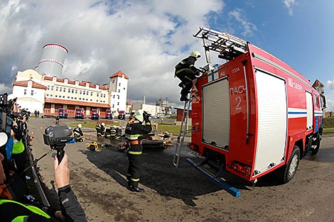 Defenses of the Belarusian nuclear power plant and preparations for reactor startup