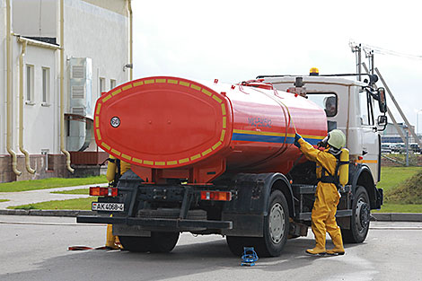 Defenses of the Belarusian nuclear power plant and preparations for reactor startup