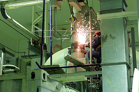 Defenses of the Belarusian nuclear power plant and preparations for reactor startup