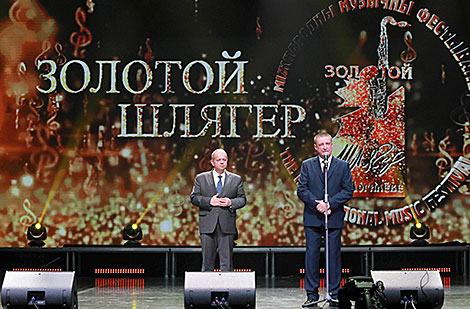 Belarus Culture Minister Yuri Bondar and Deputy Chairman of the Mogilev Oblast Executive Committee Valery Malashko 