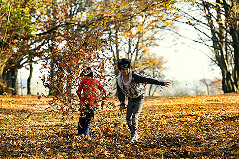 Autumn in Mankovichi Park of Slonim 