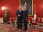 Belarus President Aleksandr Lukashenko and Austrian Federal President Alexander Van der Bellen