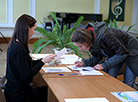 Early voting at polling station No. 1 in Brest