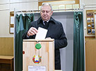 Belarus Prime Minister Sergei Rumas cast his vote in early voting