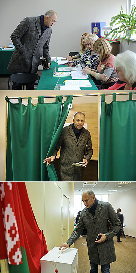 Иван Носкевич проголосовал на выборах депутатов Палаты представителей