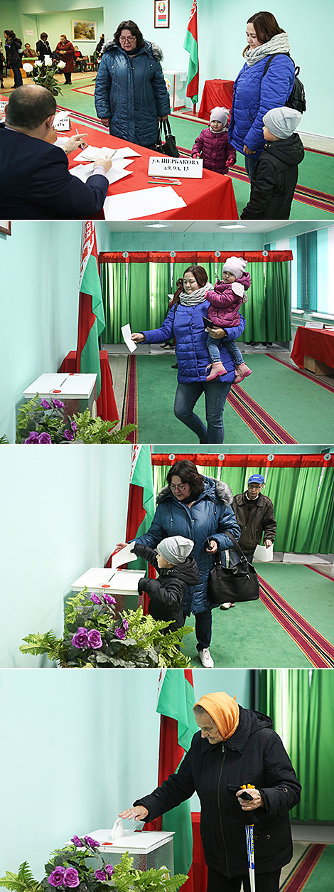 Voting at polling station No.699 in Minsk