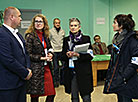 OSCE ODIHR election observers at polling station №699 in Minsk