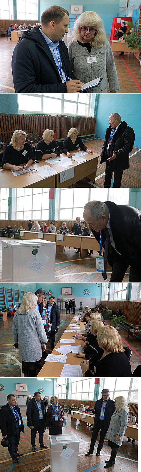 CIS observers visit a polling station №62 in Mogilev