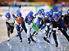 Maryna Zuyeva at ISU Speed Skating World Cup in Minsk