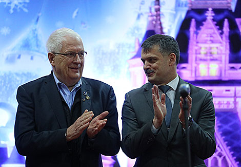 President of the European Athletics Association Svein Arne Hansen and Belarus’ Sport and Tourism Minister Sergei Kovalchuk