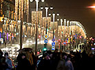 Christmas lights in Independence Avenue 