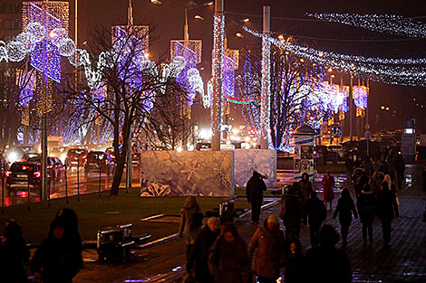 New Year illumination in Minsk