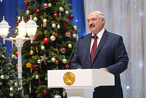 Выступает Президент Беларуси Александр Лукашенко