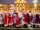 Parade of Father Frosts and Snow Maidens in Minsk