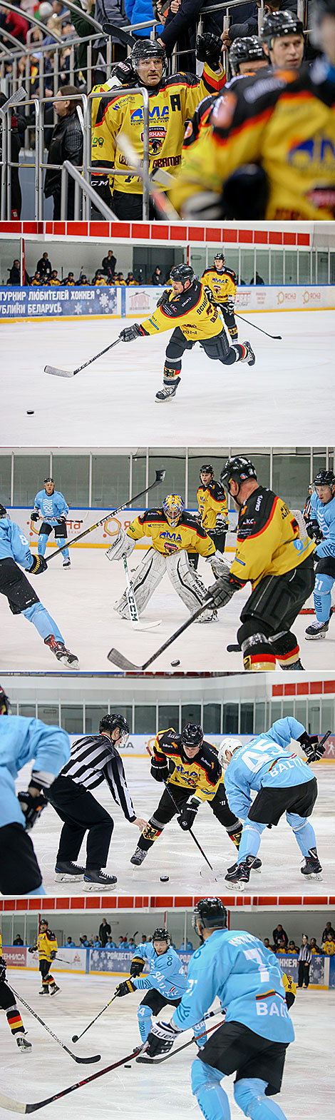 Команды Германии и Балтии сыграли вничью на XVI Рождественском турнире любителей хоккея 