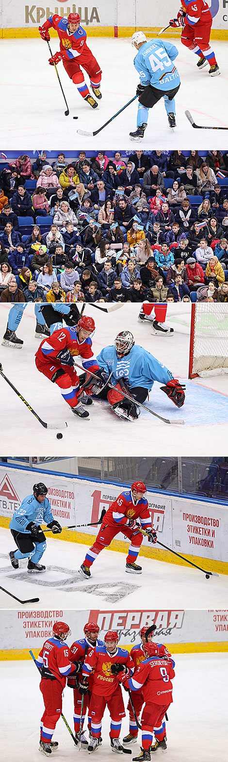 Russia rout Baltics Team at Christmas ice hockey tournament 