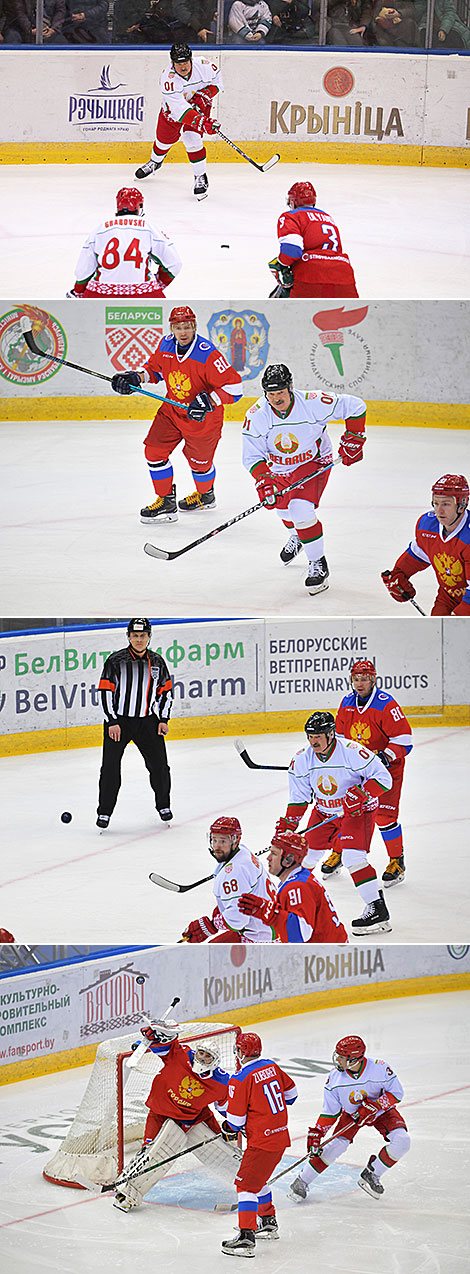 Christmas ice hockey tournament: Belarus v Russia 