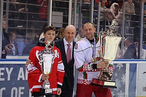 The winners of the Golden Puck and Christmas ice hockey tournament 