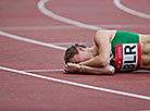 Athletics test competitions at Dinamo Stadium. Kristina Timanovskaya (Belarus)