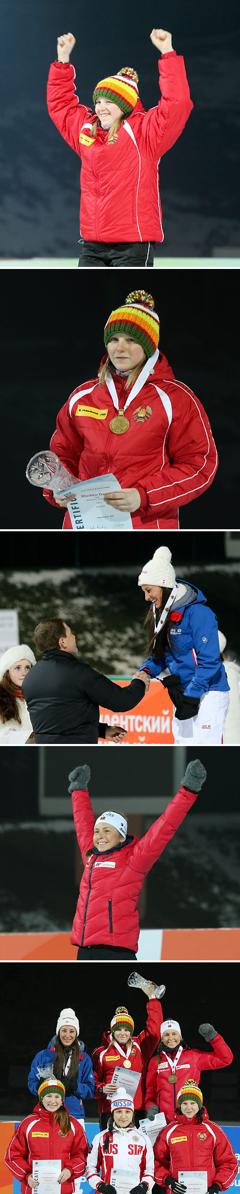 Champion Darya Blashko (Belarus), Julia Schwaiger (Austria), Ingrid Landmark Tandrevold (Norway)