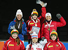 Чемпионка Дарья Блашко (Беларусь), Джулия Швайгер (Австрия), Ингрид Ландмарк Тандреволд (Норвегия)