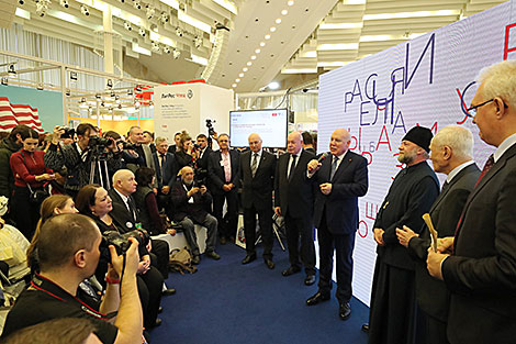 Russian Ambassador to Belarus Dmitry Mezentsev at the opening of the Russia's display