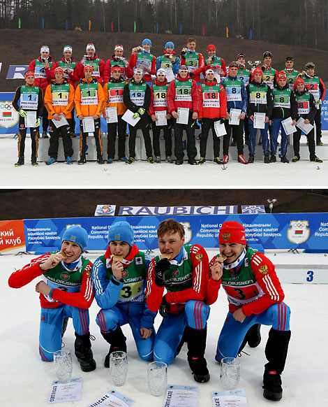 Победители и призеры эстафеты юниоров (4х7,5 км)