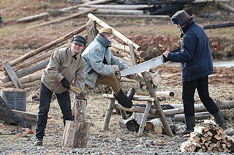 Reenactment show at Stalin Line 