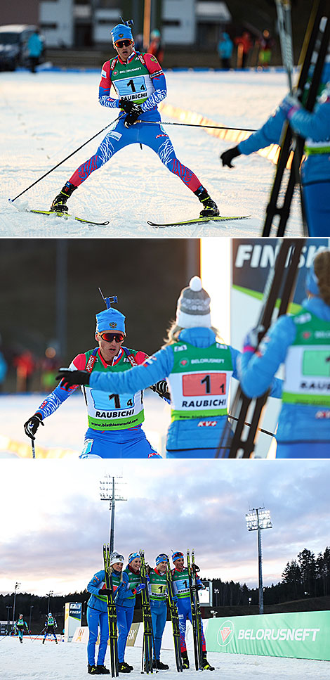 Team Russia win IBU OECH Mixed Relay silver medal