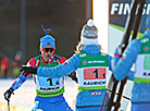 Team Russia win IBU OECH Mixed Relay silver medal