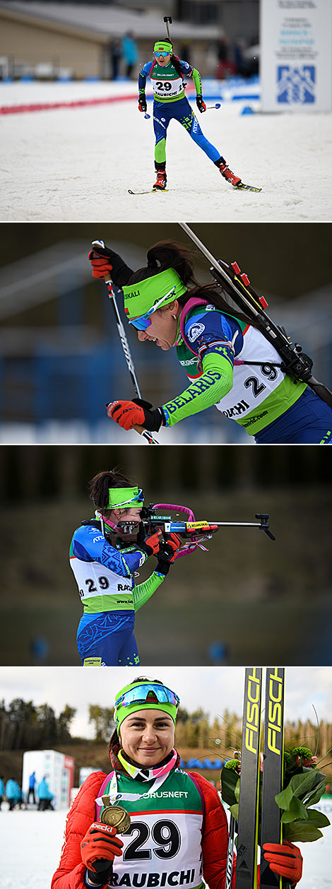 Belarus' Iryna Kryuko wins IBU OECH Women Sprint Bronze
